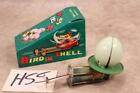 H55 VINTAGE BIRD IN SHELL MS 855 TIN MECHANICAL SPIN TOY MADE IN CHINA NOS