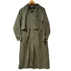 L.L. Bean Trench Coat Olive Army Green Lightweight Woman's Large| Y1