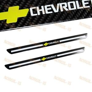 X2 Carbon Fiber Car Door Welcome Plate Sill Scuff Cover Panel Sticker Chevrolet (For: 2018 Cruze)