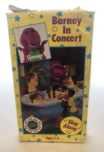 Barney VHS Barney in Concert VHS Video Tape 1991 Very HTF RARE OOP