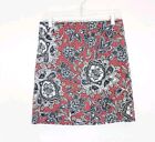 LOFT Pencil Skirt Womens Size 2 Pink Paisley Lined Floral Office Career Business