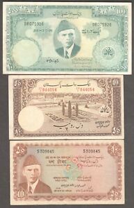 New ListingPakistan 100 Rupees 1957 - 1967 & Pakistan 10 Rupees 1951 - 1971