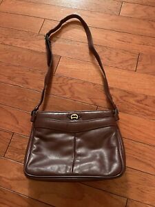 Vintage Etienne Aigner Purse Shoulder Bag With Adjustable Strap Oxblood Leather