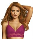 Maidenform Lightly Lined Magenta Zeal Lace Cami Bra Bralette Style DM1127 Size M