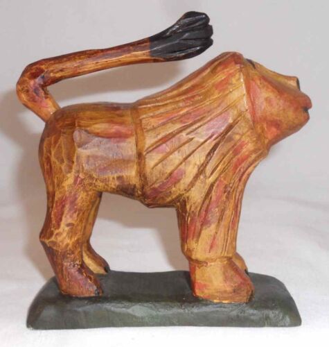 New ListingCarved Wood Polychrome Painted Schimmel-Style Folk Art Lion Dierwechter Sisters