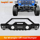 Stubby Front Bumper for 2007-2024 Jeep Wrangler JK JL 20-24 Gladiator w/ D-Rings (For: Jeep)