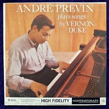 ANDRE PREVIN Plays Songs By Vernon Duke CONTEMPORARY Mono Piano Jazz EX