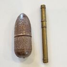 Vintage Sewing Kit Signed Austria Bullet Shape And Needle Case Lot Of 2