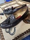Cole Haan 3506 Pinch Tassel Black Leather Loafers Shoes Men's Size US 12 E