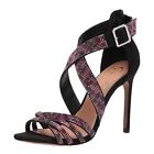 Jessica Simpson women’s Pink and black Mahley sparkle heel. Size 6