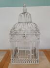 Birdcage Decorative Metal Painted White Pretty for Spring Decor