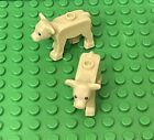 Lego 2 Pieces Tan Baby Calf / cattle / Cow / City Mini Figures Farm Barn Animal