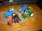 Vintage Lot of 4 Rough ERTL John Deere Case IH Ford Tractors Free SHIPPING