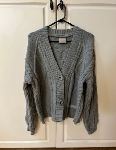 Taylor Swift The Tortured Poets Department Gray Cardigan Size M/L In Hand
