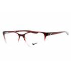 Nike Women's Eyeglasses Full Rim Dark Beetroot Fade Plastic Frame NIKE 7027 609