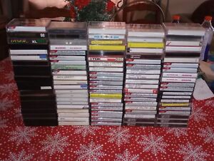 New ListingLOT OF 100 AUDIO CASSETTE TAPES Pre-recorded SOLD AS BLANKS Mixed Brands