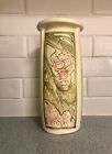 RARE Roma Weller Vase ~GRAPES & LEAVES~Art Pottery 10”X4.5” ANTIQUE EARLY 1900'S