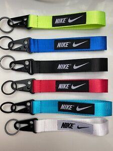 Black Red  Blue White or Green Nike Wrist Lanyard  Keychain Free Shipping
