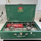 Coleman 413G Camp Stove with Red Gas Tank Propane Connection Vintage Untested