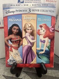 Disney Princess 3-Movie Collection: Moana, Tangled, & Little Mermaid Blu-Ray