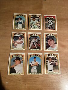 New Listing1972 Topps Baseball Detroit Tigers Nice Lot (9 Cards) #120-#511 Lolich, Cash++