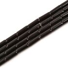 Black Onyx Round Tube Beads 4x13mm 15.5