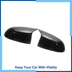Pack (2) Car Exterior Rear View Mirror Cover Gloss Black for BMW X3 2018-2020