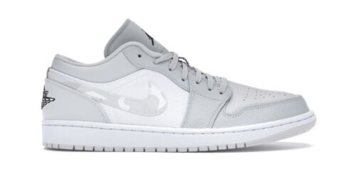 ❌Rare❌ Nike Air Jordan 1 Retro Low ”White Camo” Grey DC9036-100 Men Size 10