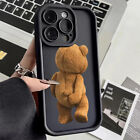 Cute Teddy Bear Pattern Phone Case For iPhone 15 14 11 12 13 Pro Max XR 8 Cover