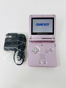 Nintendo Gameboy Advance GBA SP AGS-101 Pearl Pink Console Brighter Screen Nice!