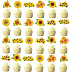 48Pcs Sunflower Cupcake Toppers Sunflower Birthday Party Supplies Sunflower Them