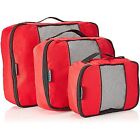 TravelWise Luggage Packing Organization Cubes 3 Pack, Red