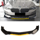 For BMW 740i 750i Series Front Bumper Lip Spoiler Splitter Gloss Black Yellow (For: More than one vehicle)