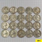 1/2 Roll Lot of 20 US 1964 Silver Wash. Quarters Additional Items Ship Free 18c