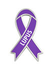 PinMart's Lupus Purple Awareness Ribbon Enamel Lapel Pin