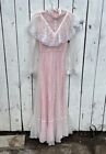 Pink Lace Victorian Dress Marked Size 7