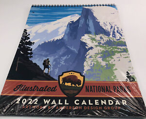 2022 Illustrated National Parks (Anderson Design Group) Calendar 10”x13”.