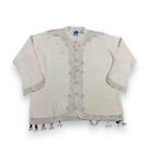 Nwot Storybook Knits Embellished Floral Embroidered Cardigan Sweater Peach 3X