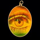 9ct Gold Hologram Pendant - Eye (Oval) - No Chain