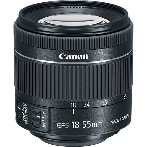 (Open Box) Canon EF-S 18-55mm f/4-5.6 IS Image Stabilizer STM Zoom Kit Lens
