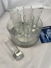 Belvedere Ice Tray Set of Six Vodka Shot Glasses And Ice Holder New Nvr Used