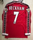 1998 1999 Umbro Manchester United Long Sleeve David Beckham Jersey Shirt