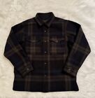 Filson Mackinaw Wool Jac Shirt Jacket Button Up Black Olive Navy Plaid Small