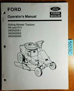 Ford New Holland R8 R11 Riding Mower Tractor 09GN2051 09GN2052 09GN2053 Manual