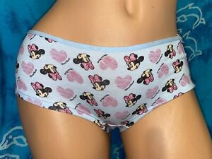nwt Disney CUTE Mickey Minnie Mouse Cotton Baby Blue Pink Hipster Panties M