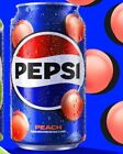 1x 12oz 12pk Pepsi PEACH cola Cans New!