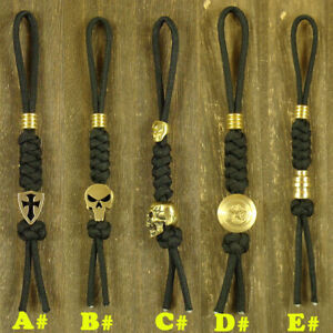 Handmade Brass Lanyard Bead Knife Paracord Beads Keychains Pendant