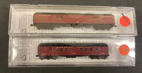 Micro Trains N Scale ~ Express  Baggage Car & Heavyweight Pass~ Canadian Pacific
