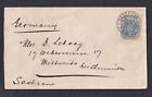 TRANSVAAL SOUTH AFRICA 1896 2&1/2D ON COVER WATERVAL-BOVEN TO SAXONY GERMANY