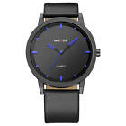 Weide WD001 Mov. Men's Watch Japanese ORIGINAL Real Leather Blue Strap